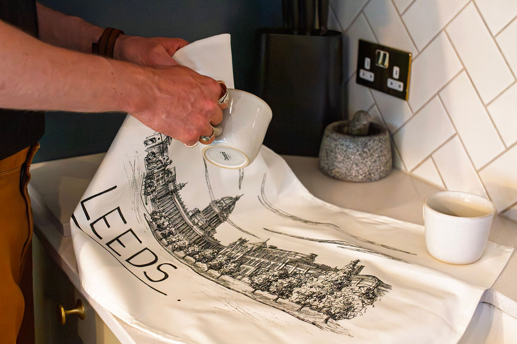 Leeds Skyline Tea Towel