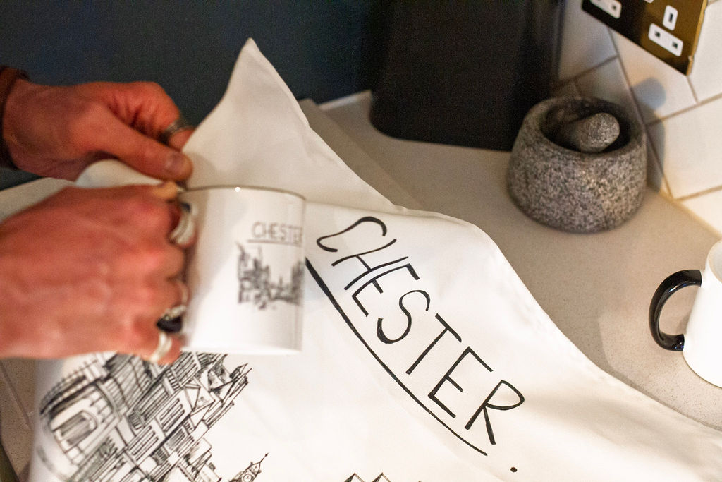Chester Skyline Tea Towel