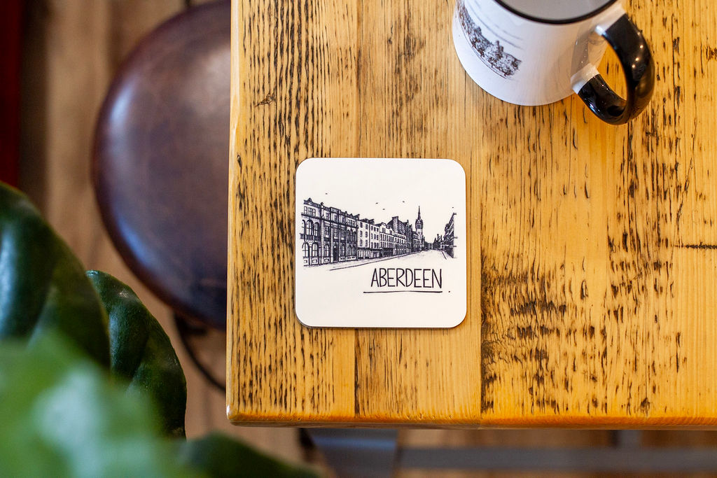 Aberdeen Skyline Drinks Coaster