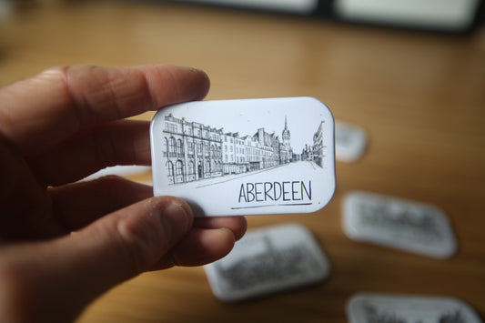 Aberdeen Skyline Souvenir Magnet