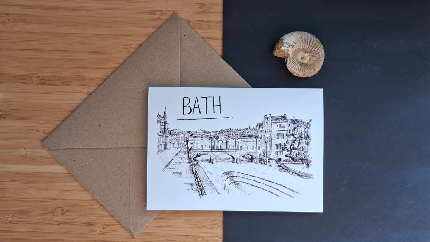 Bath Skyline Greetings Card