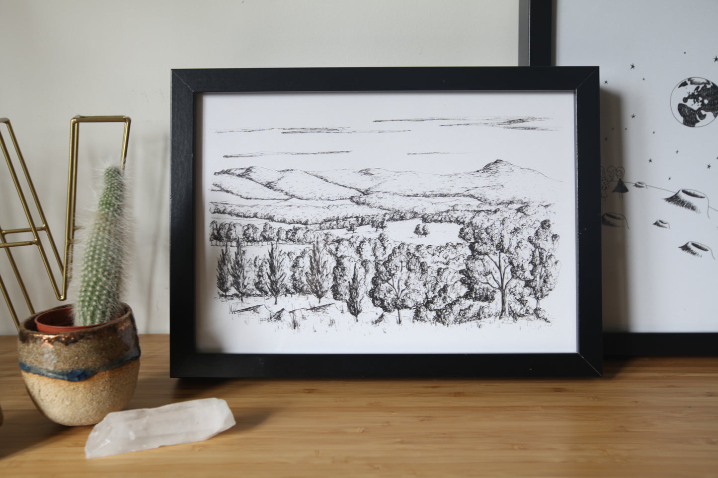 Bennachie Skyline Art Print
