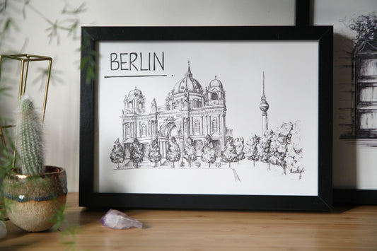Berlin Skyline Art Print