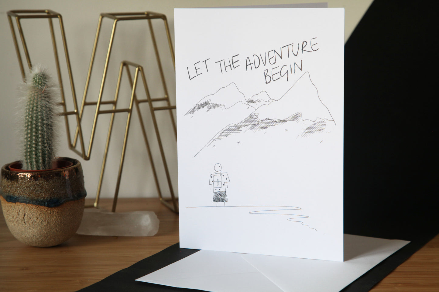 Let the Adventure Begin, Greetings Card