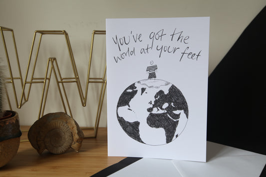 You've Got The World At Your Feet, Man Inspiration Card