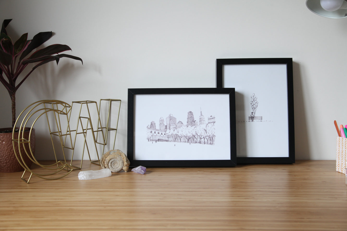 Bryant Park, New York Skyline Art Print