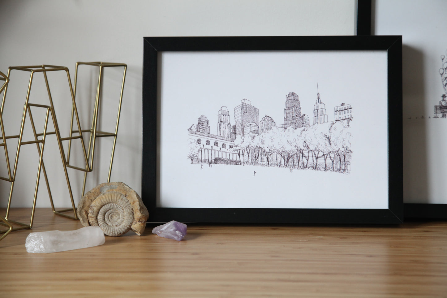 Bryant Park, New York Skyline Art Print