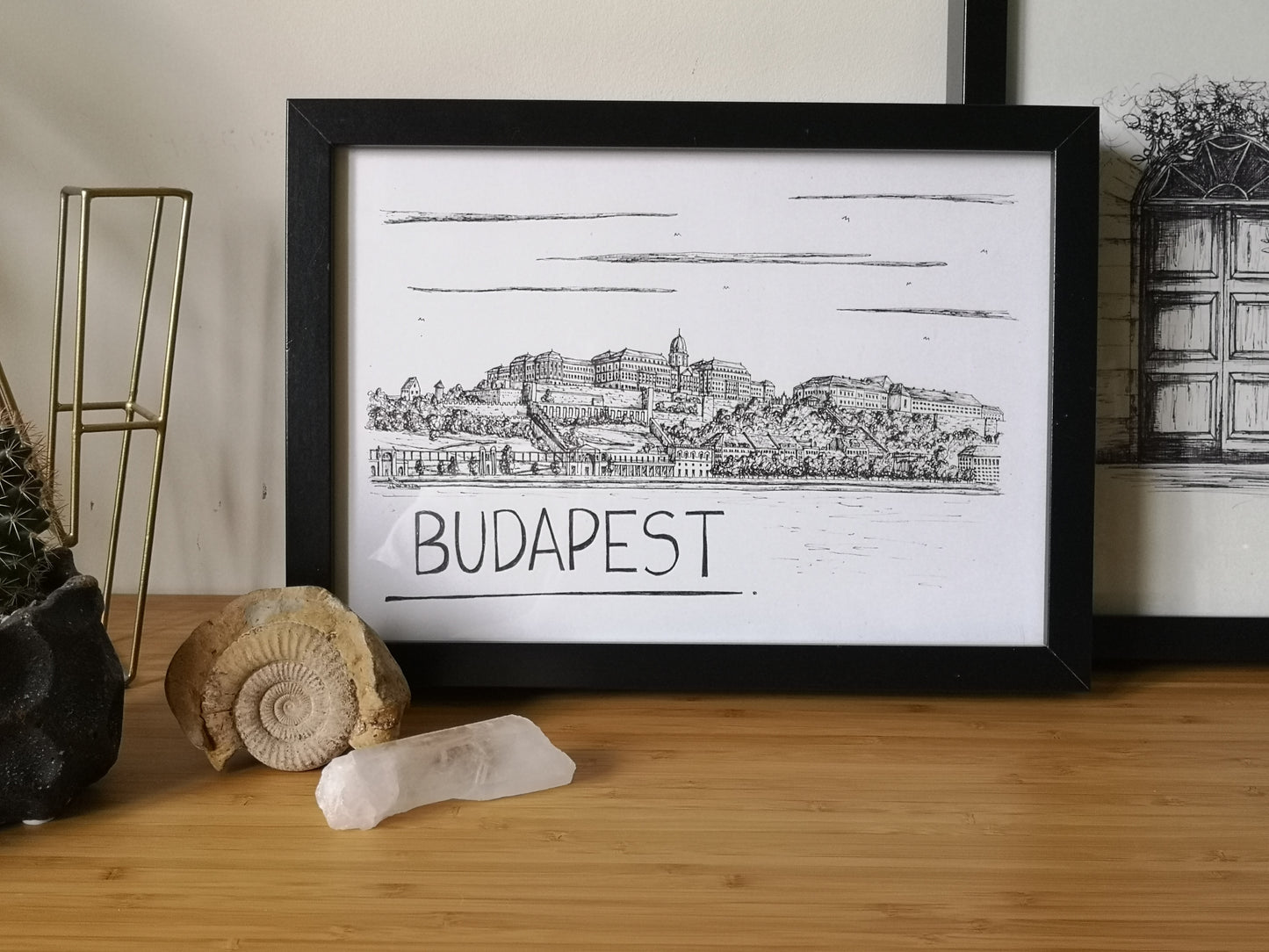 Budapest Skyline Art Print