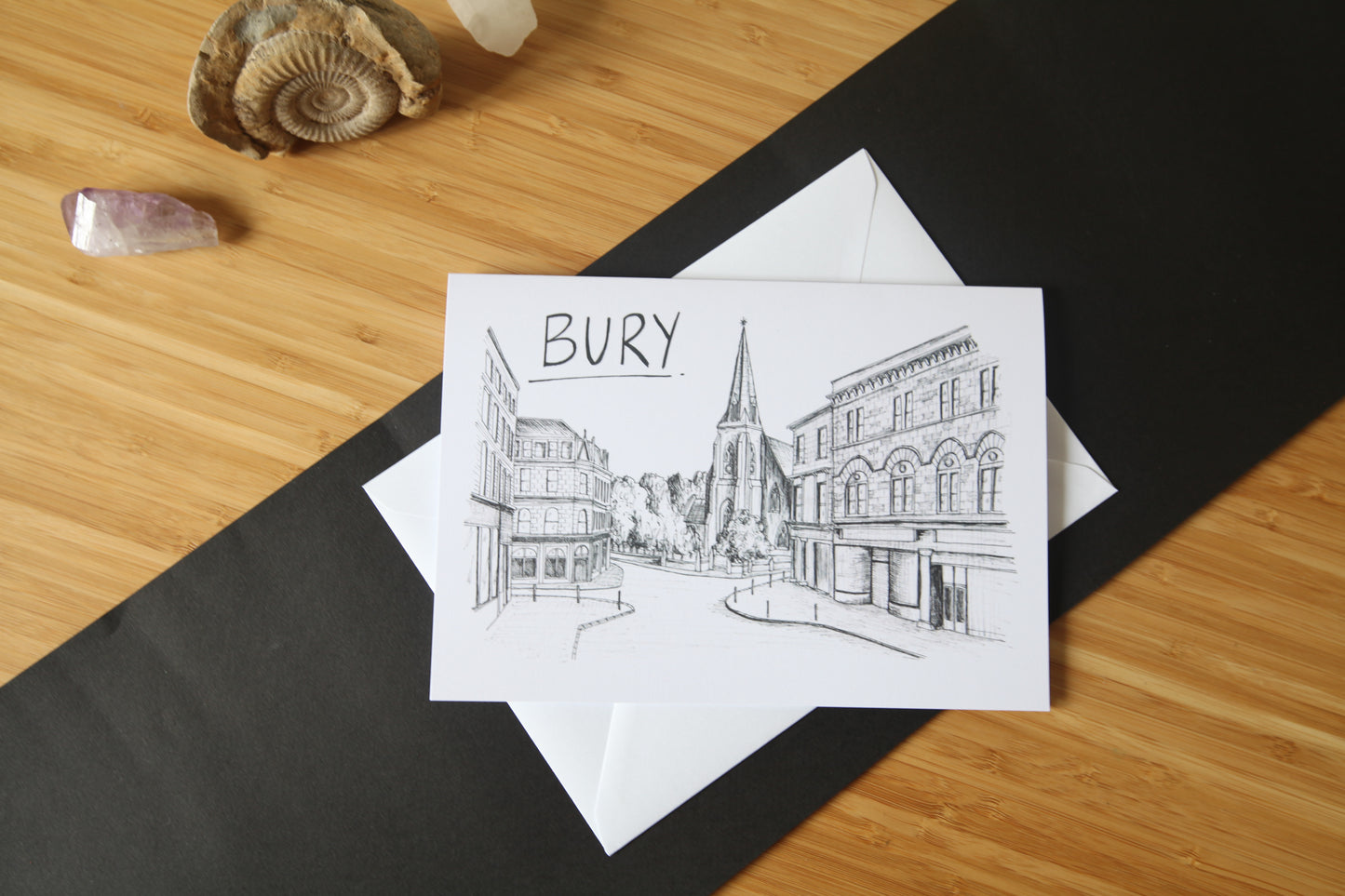 Bury Skyline Greetings Card