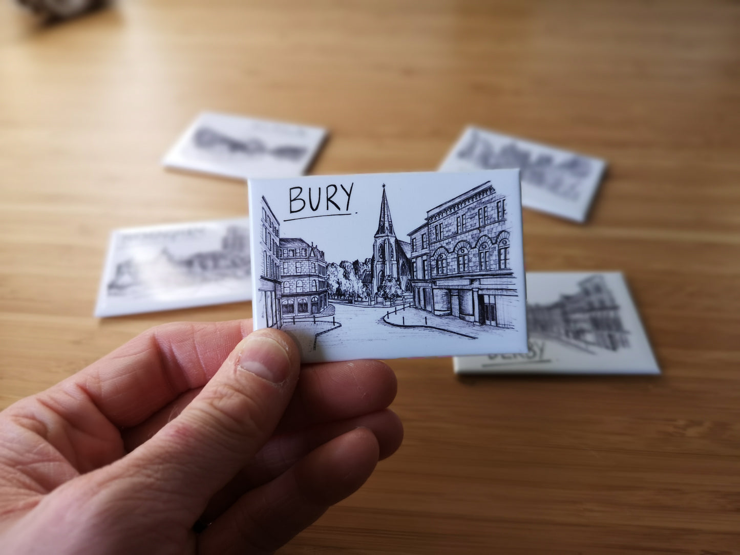 Bury Skyline Souvenir Magnet