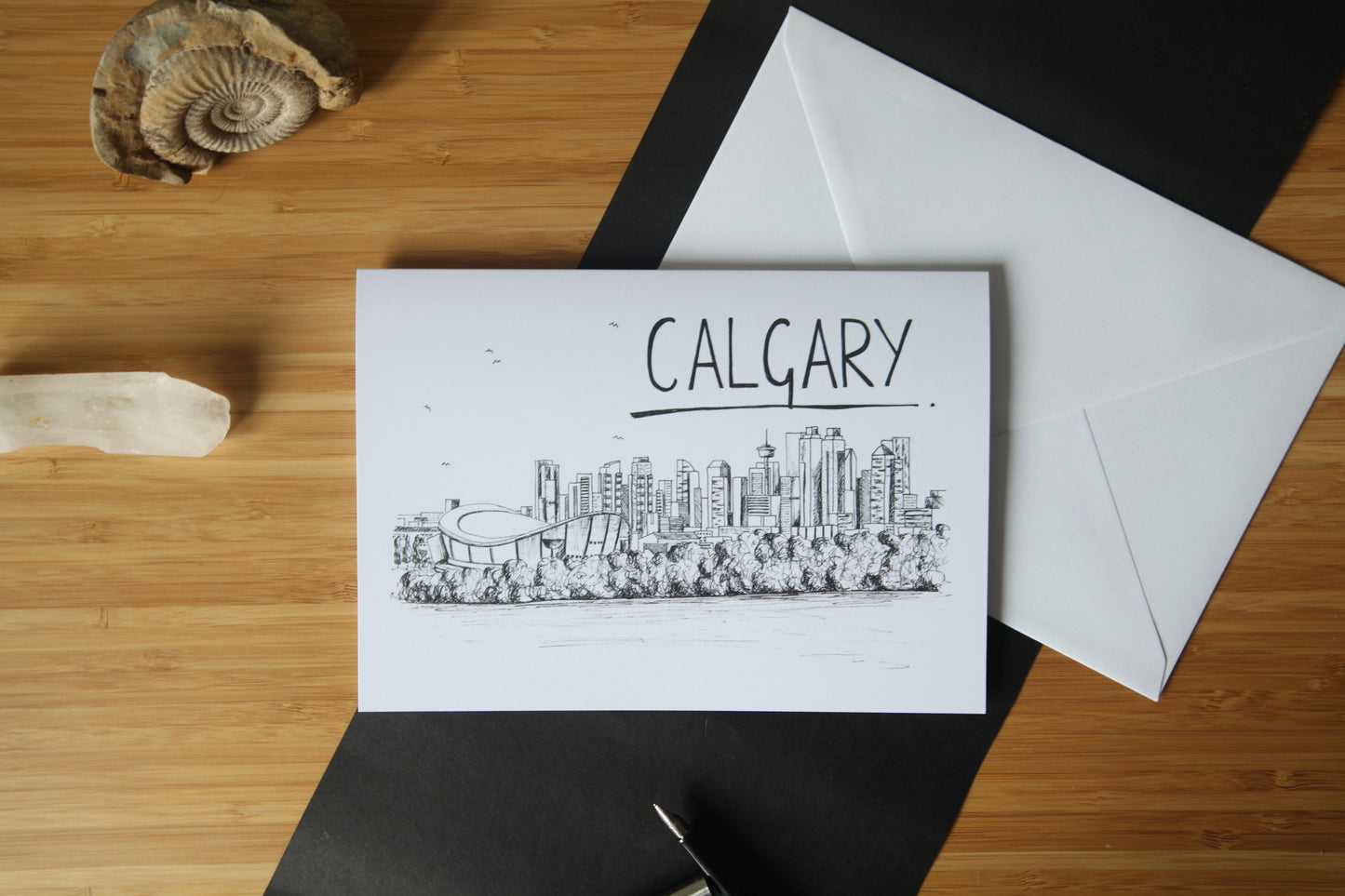 Calgary Skyline Greetings Card