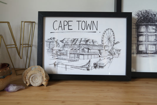 Cape Town Skyline Art Print