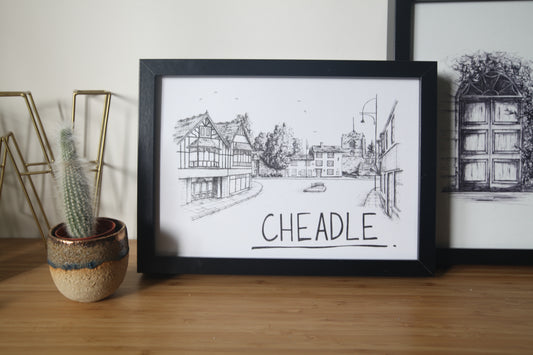 Cheadle Skyline Art Print