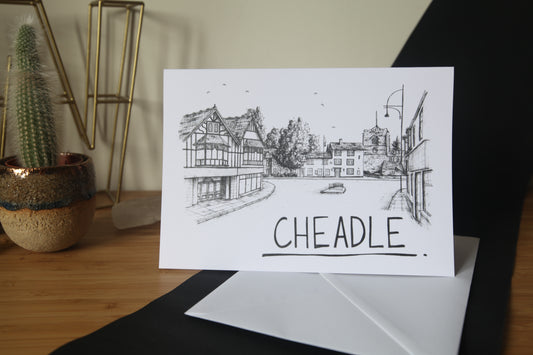 Cheadle Skyline Greetings Card