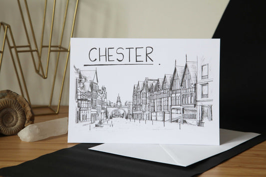 Chester Skyline Greetings Card
