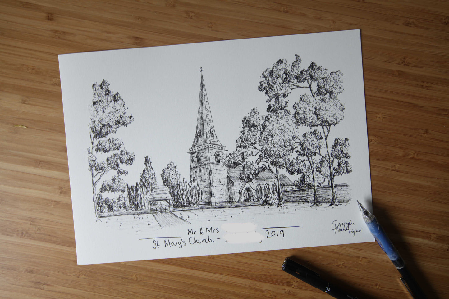 Custom Wedding Venue Illustration