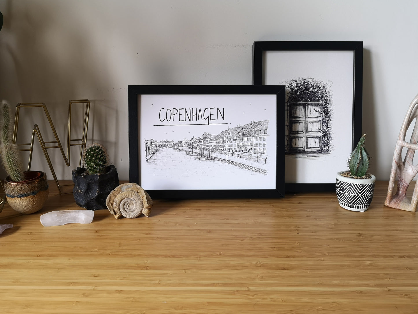 Copenhagen Skyline Art Print