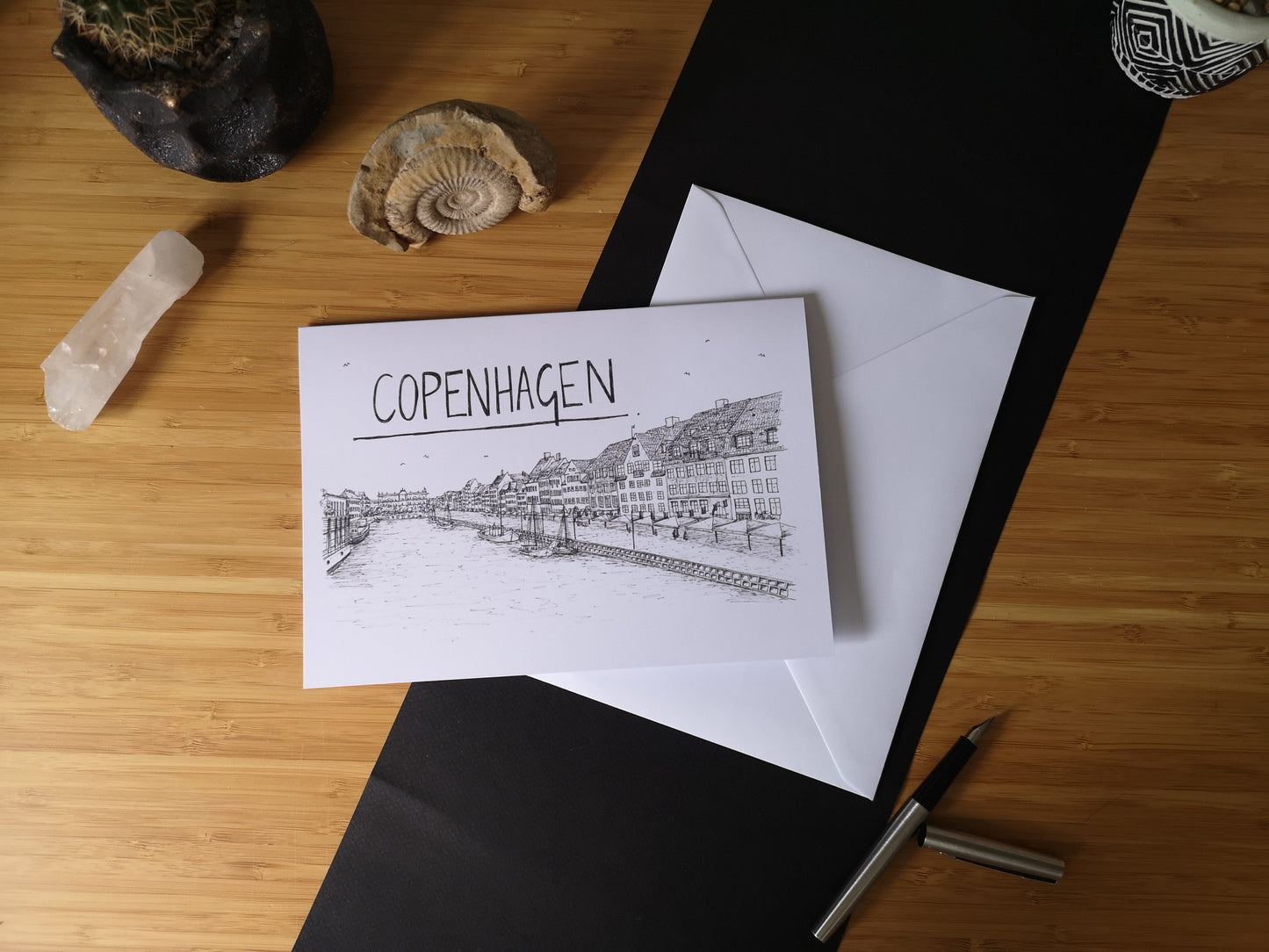 Copenhagen Skyline Greetings Card