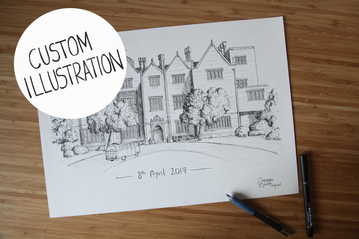 Custom Wedding Venue Illustration