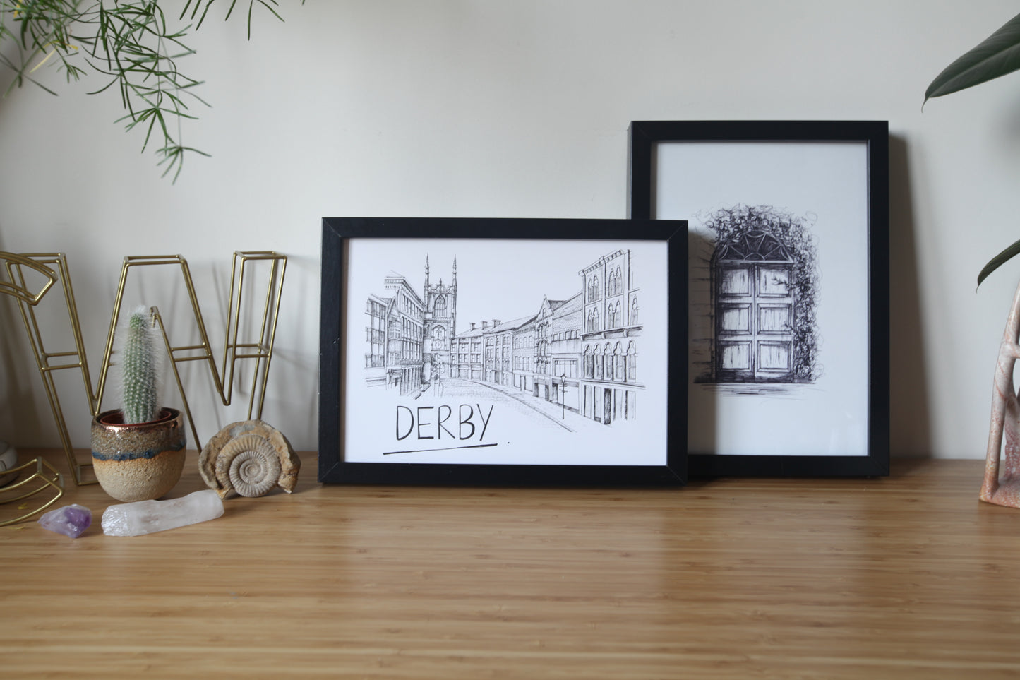 Derby Skyline Art Print