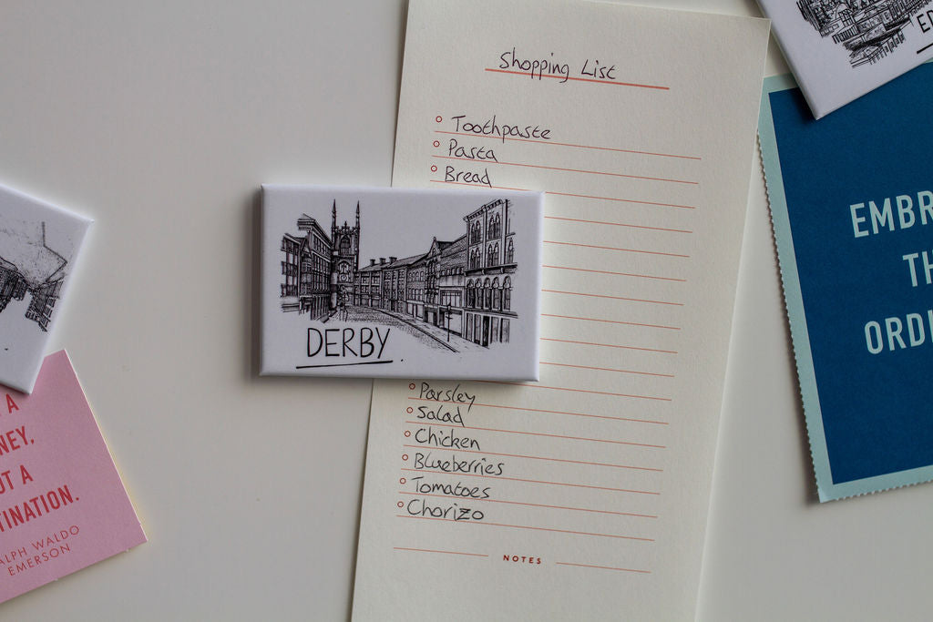 Derby Skyline Souvenir Magnet
