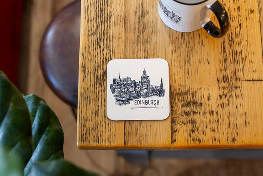 Edinburgh Skyline Drinks Coaster