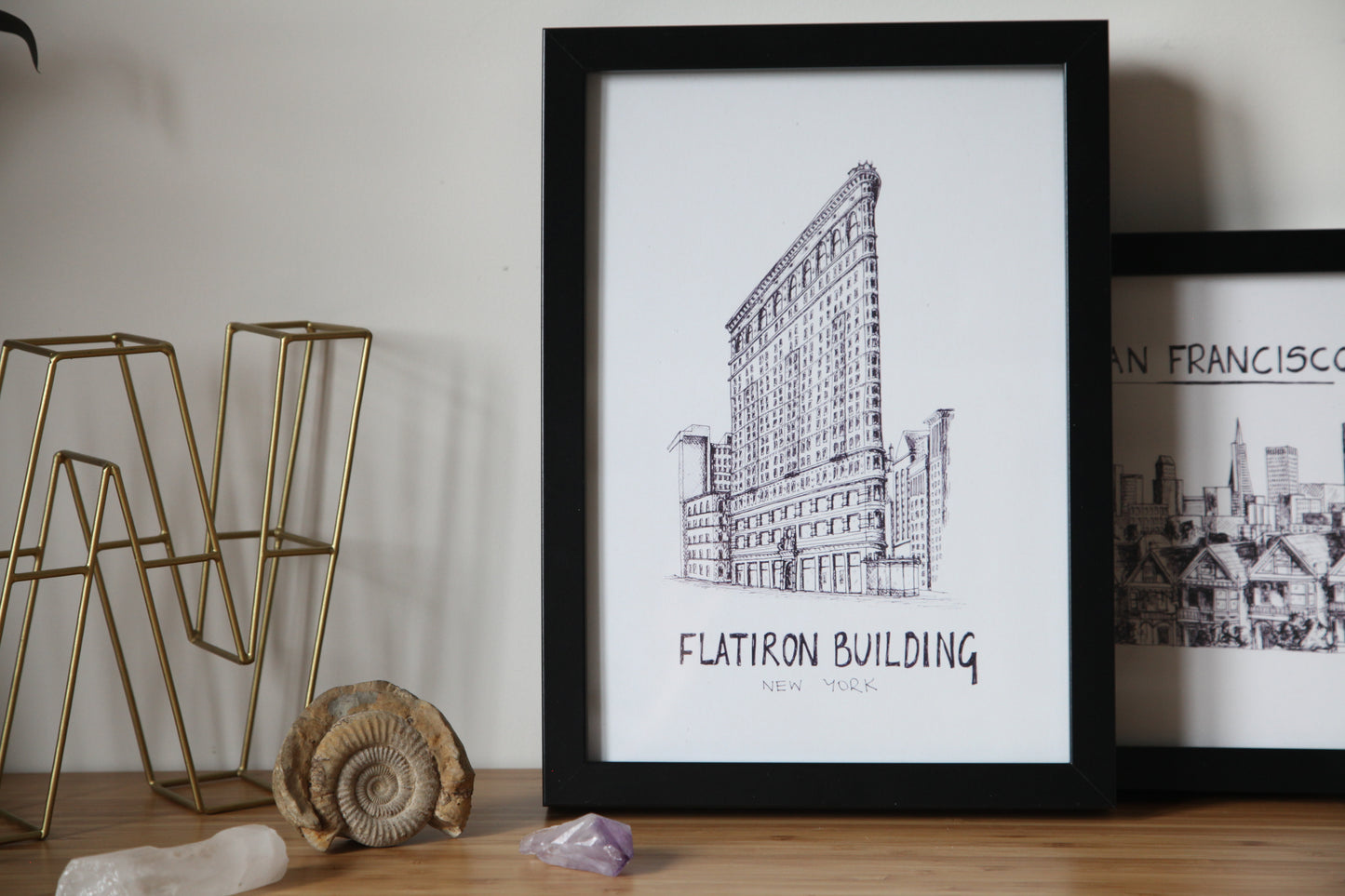 Flatiron Building, New York Skyline Art Print