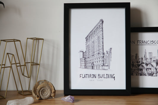 Flatiron Building, New York Skyline Art Print