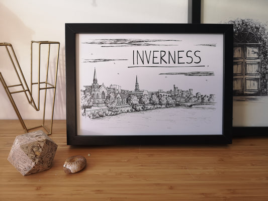 Inverness Skyline Art Print