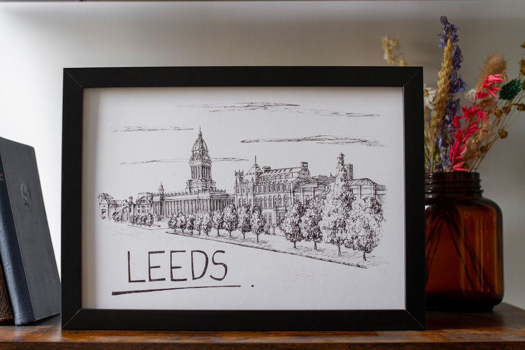 Leeds Skyline Art Print