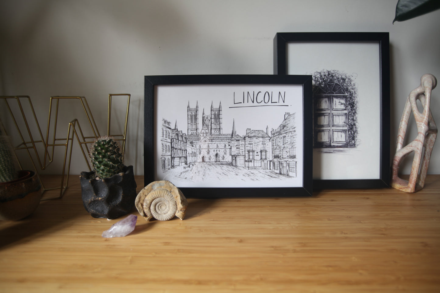 Lincoln Skyline Art Print