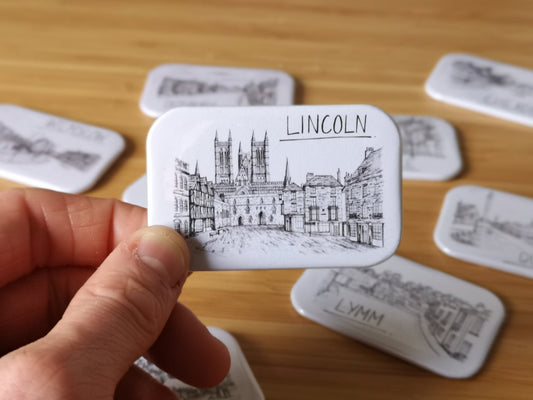 Lincoln Skyline Souvenir Magnet