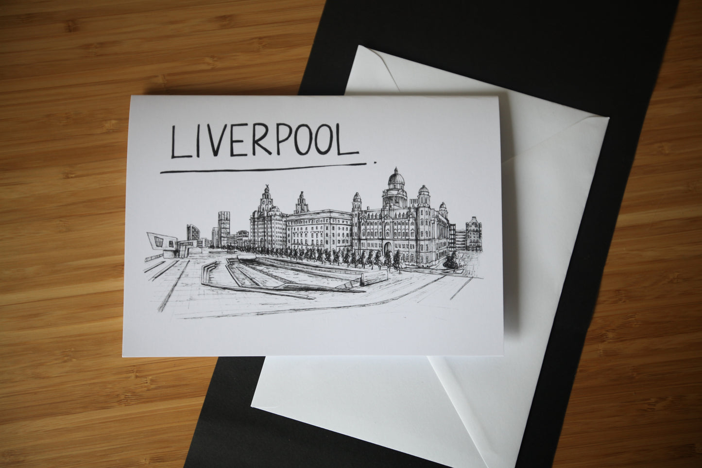 Liverpool Skyline Greetings Card