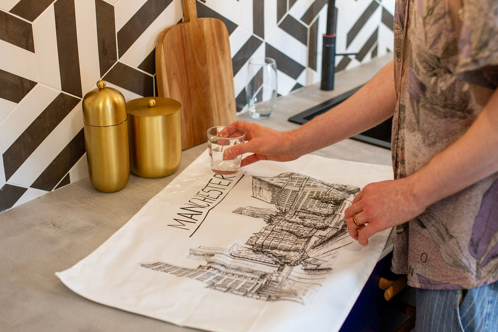 Manchester Skyline Tea Towel