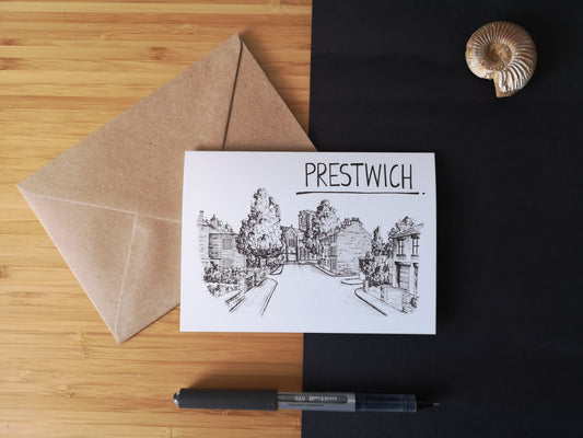 Prestwich Skyline Greetings Card