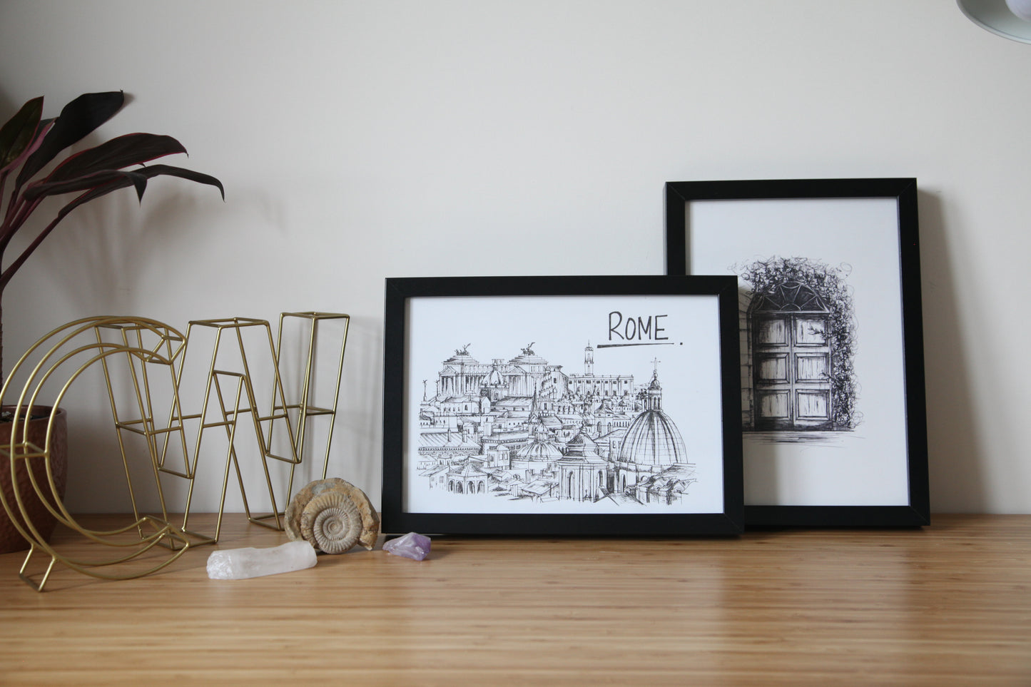 Rome Skyline Art Print
