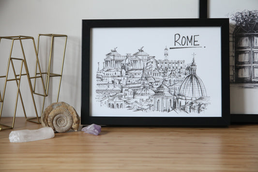 Rome Skyline Art Print