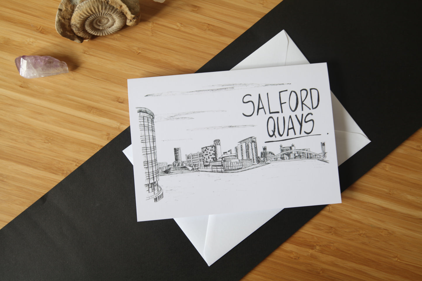Salford Quays Skyline Greetings Card