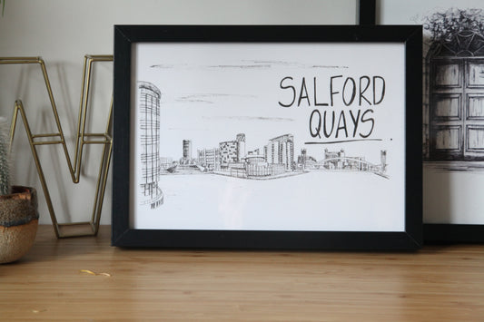 Salford Quays Skyline Art Print