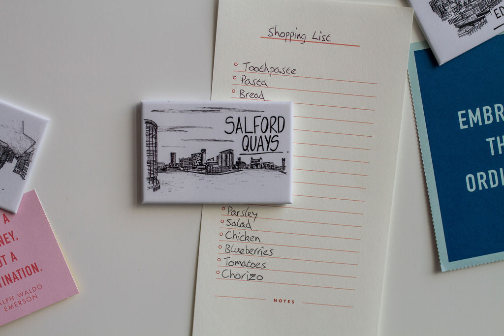 Salford Quays Skyline Souvenir Magnet