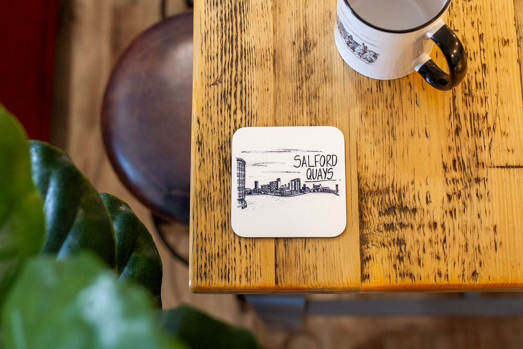 Salford Quays Skyline Drinks Coaster