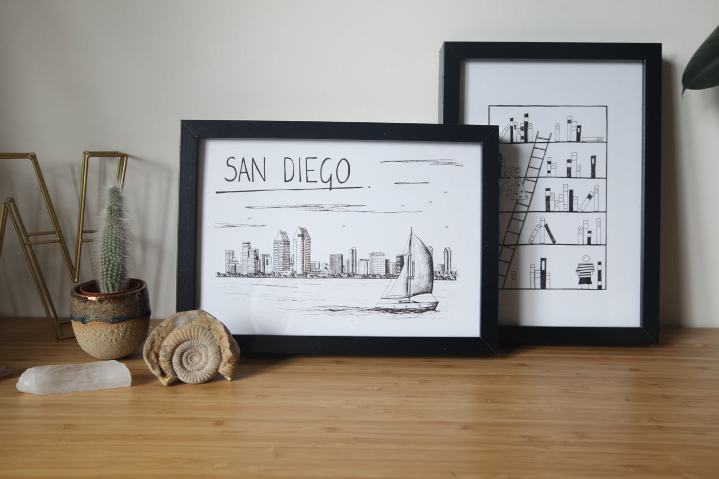 San Diego Skyline Art Print