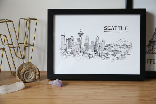 Seattle Skyline Art Print