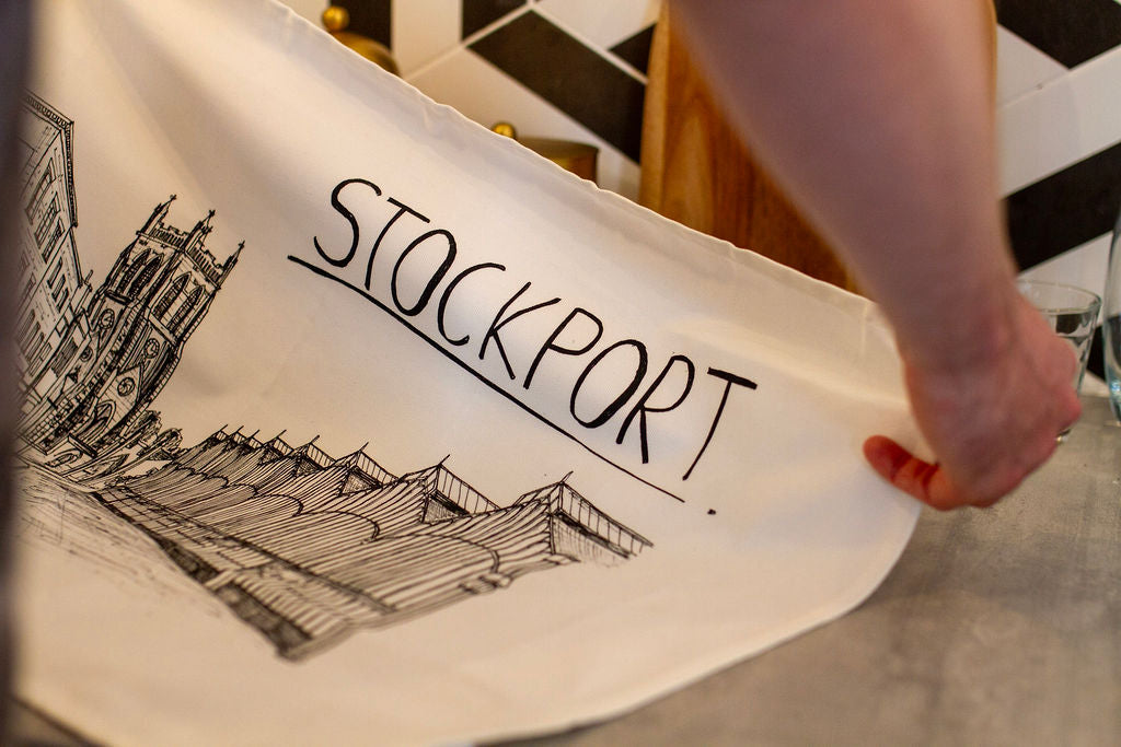 Stockport Skyline Tea Towel