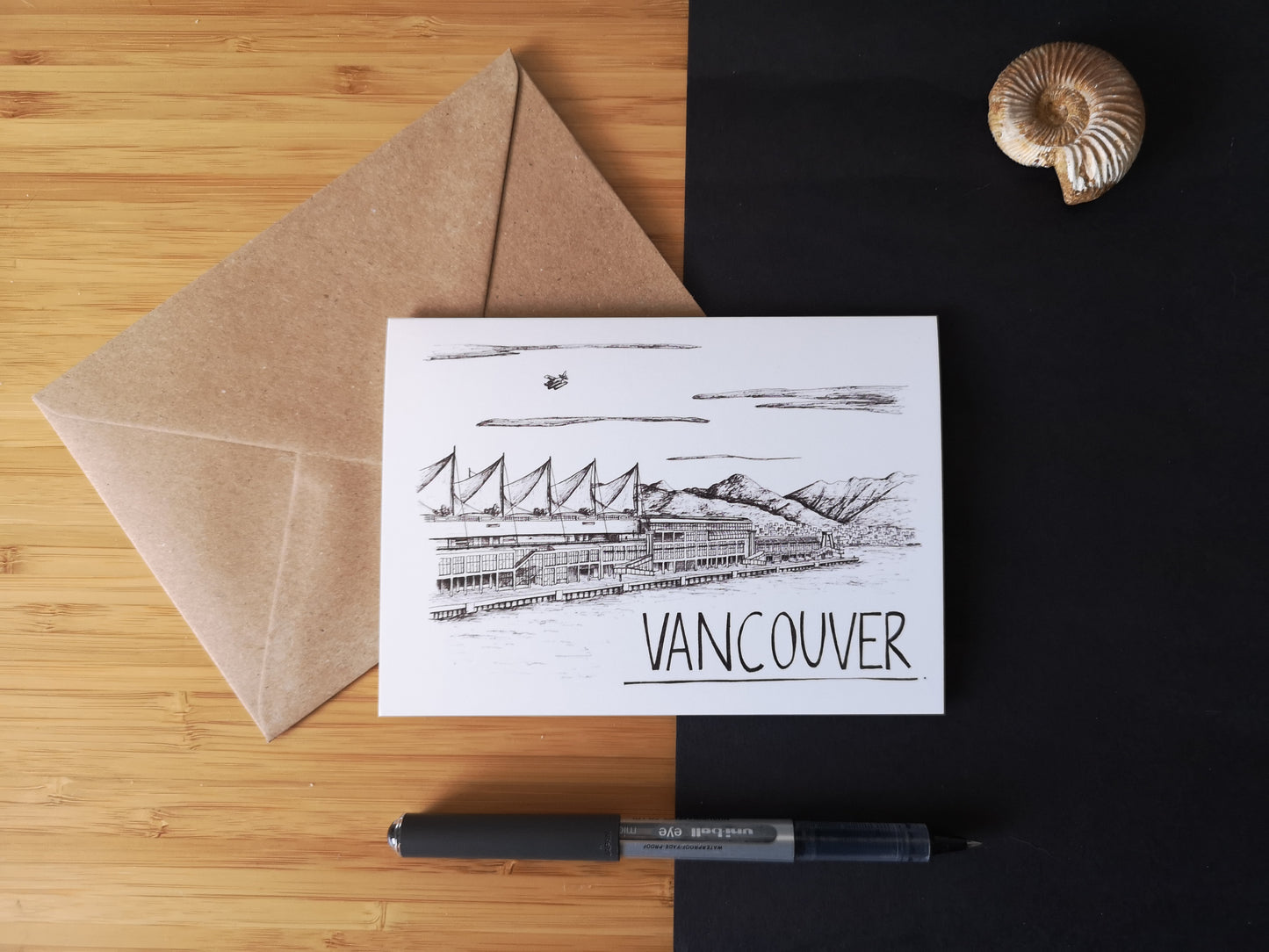 Vancouver Skyline Greetings Card