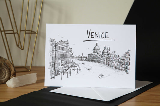 Venice Skyline Greetings Card
