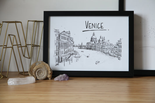 Venice Skyline Art Print