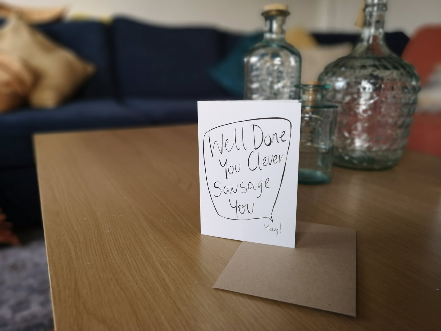 Well Done You Clever Sausage, Celebration Card