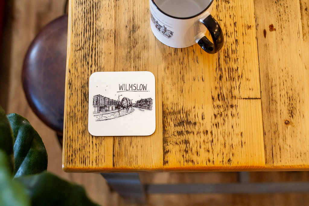 Wilmslow Skyline Drinks Coaster