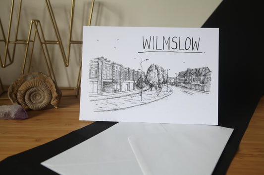 Wilmslow Skyline Greetings Card